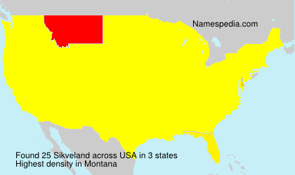 Surname Sikveland in USA