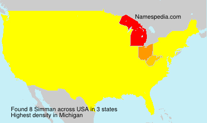 Surname Simman in USA