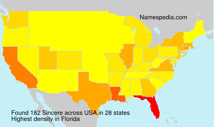 Surname Sincere in USA