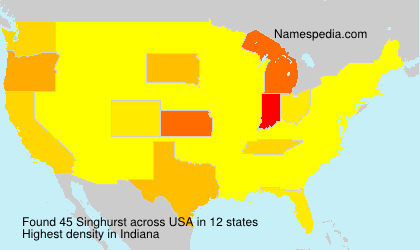Surname Singhurst in USA