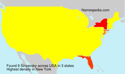 Surname Sinyavsky in USA