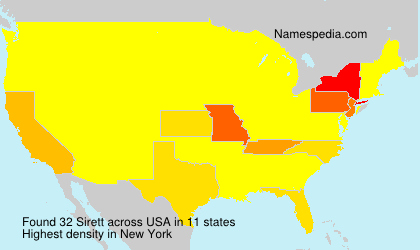Surname Sirett in USA