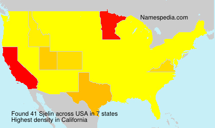 Surname Sjelin in USA