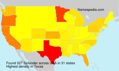 Surname Sjolander in USA