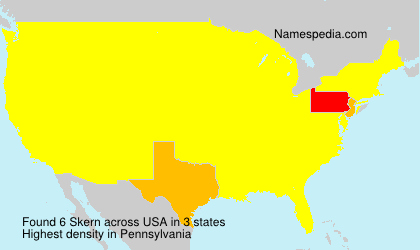 Surname Skern in USA