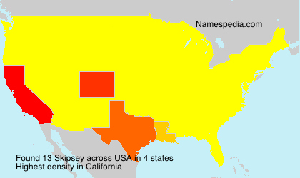 Surname Skipsey in USA
