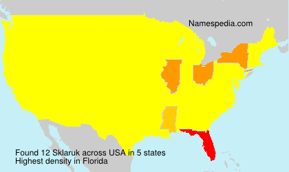 Surname Sklaruk in USA