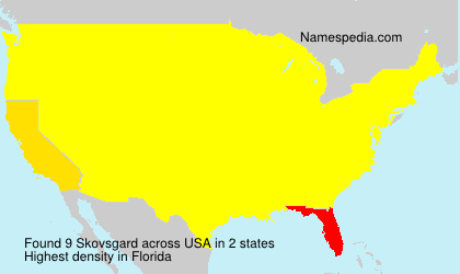 Surname Skovsgard in USA