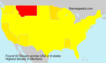 Surname Skoyen in USA