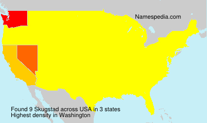 Surname Skugstad in USA