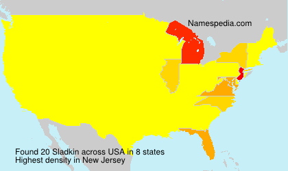Surname Sladkin in USA