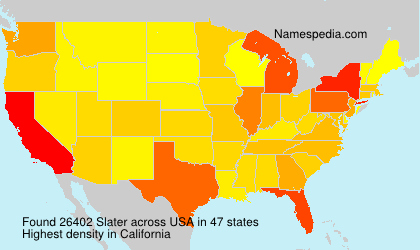 Surname Slater in USA