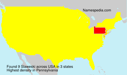 Surname Slaweski in USA