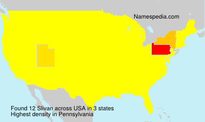 Surname Slivan in USA