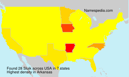 Surname Sluik in USA