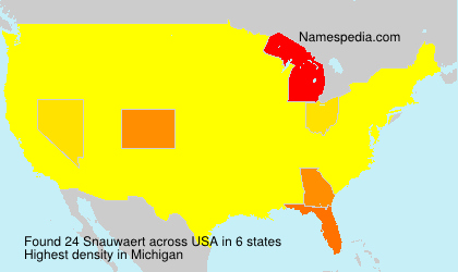 Surname Snauwaert in USA