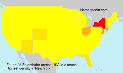 Surname Solenthaler in USA
