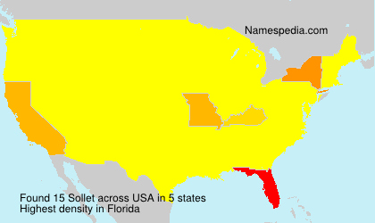Surname Sollet in USA
