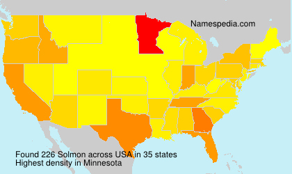 Surname Solmon in USA