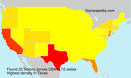Surname Solono in USA