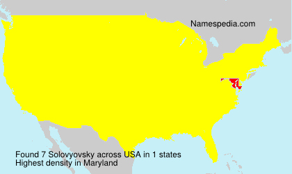 Surname Solovyovsky in USA