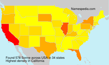Surname Sonne in USA