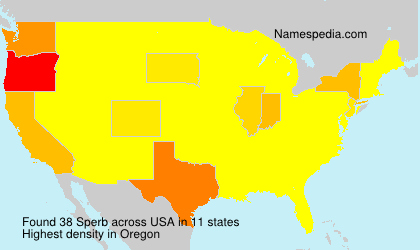 Surname Sperb in USA