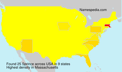 Surname Sprince in USA