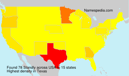 Surname Standly in USA