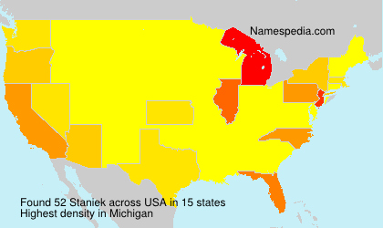 Surname Staniek in USA