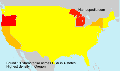 Surname Starostenko in USA