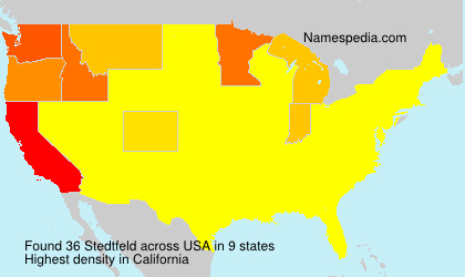 Surname Stedtfeld in USA