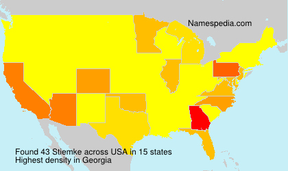 Surname Stiemke in USA