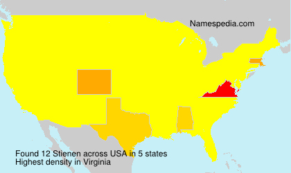 Surname Stienen in USA