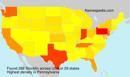 Surname Stocklin in USA