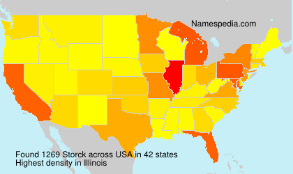 Surname Storck in USA