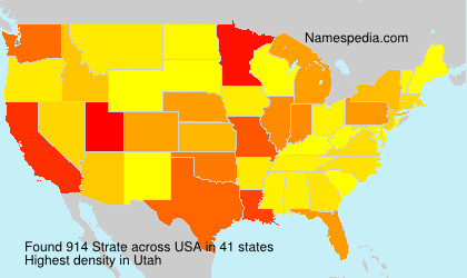 Surname Strate in USA