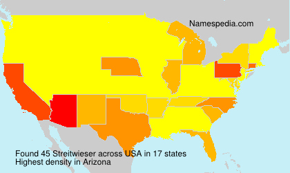 Surname Streitwieser in USA