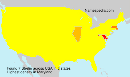 Surname Strelin in USA