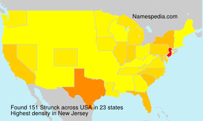Surname Strunck in USA
