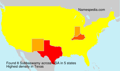 Surname Subbaswamy in USA