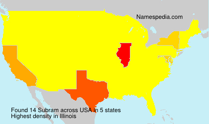Surname Subram in USA