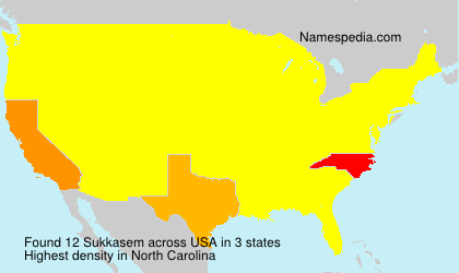 Surname Sukkasem in USA