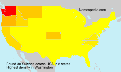 Surname Sulenes in USA