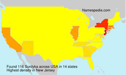Surname Surdyka in USA