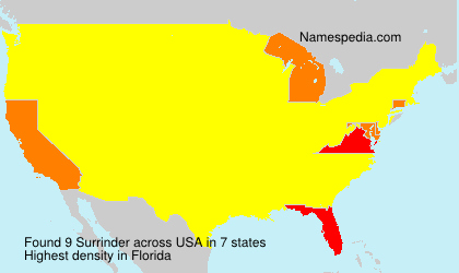 Surname Surrinder in USA