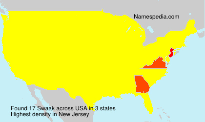 Surname Swaak in USA