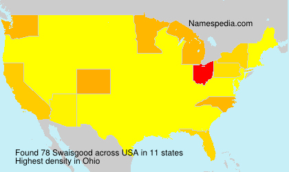 Surname Swaisgood in USA