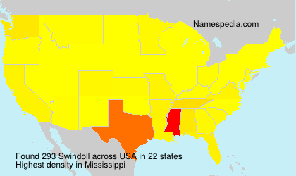 Surname Swindoll in USA