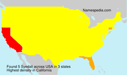 Surname Syedali in USA